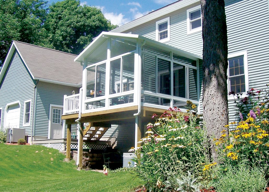 sunroom addition on porch