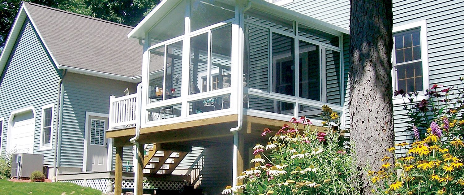 sunroom addition on porch