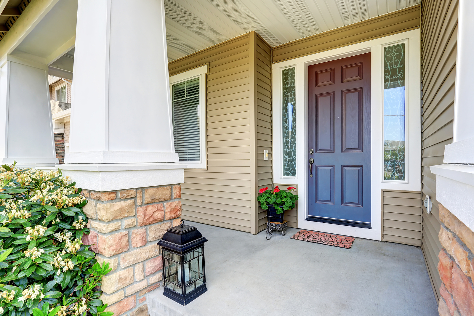front exterior door in home