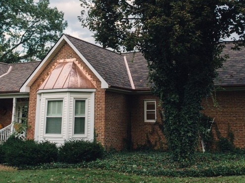copper roofing accents