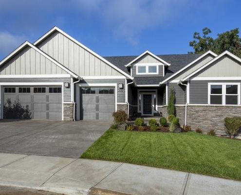 smart side wood siding on home
