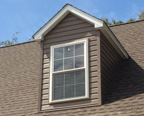 wood-like siding on dormers