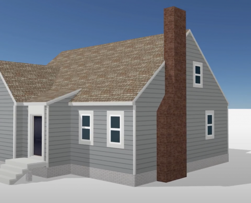 3D visualization of a new roof